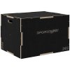 SPORTNOW 3-in-1 Wooden Plyo Box, Anti-Slip Plyometric Jump Platform, Step Up Exercise Box with Handle Openings for Home Gym, Workout Training, 51/61/76cm