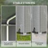 Outsunny 1.6 x 2.2m Garden Storage Shed Tent, Portable Shed Shelter with Galvanised Steel Frame and Large Door, for Motorbike, Garden Tools, Bike Storage, Light Grey