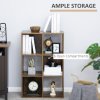 HOMCOM Industrial Style Storage Shelf, Bookcase, Bookshelf with 6 Compartments, Freestanding Shelving Unit for Living Room, Home Study, Rustic Brown