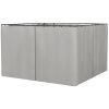 Outsunny 4 Pack Replacement Gazebo Curtains Privacy Panel for Most 3 x 3m Gazebo Canopy Pavillion Outdoor Shelter Sidewalls Accessories Light Grey