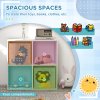 ZONEKIZ Toy Organiser, Children Storage Boxers with Two Non-Woven Fabric Drawers, Kids Toy Box Organiser Shelf for Bedroom, Playroom, Nursery - White