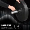 SPORTNOW 7ft 210cm 20kg Barbell Bar with Spring Clips for 5cm Weight Plates, Home Gym Weight Lifting Bar, Up to 200kg
