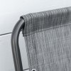 Outsunny Set of 2 Patio Folding Chair Set, Garden Portable Outdoor Chairs with Armrest and Breathable Mesh Fabric Seat and Backrest, for Camping, Beach, Deck, Lawn, Grey