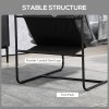 HOMCOM Modern Accent Chair, Chenille Armchair with Side Pockets and Steel Frame, Upholstered Reading Chair for Bedroom, Living Room, Grey