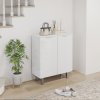 HOMCOM Shoe Cabinet, Compact Shoe Storage Cabinet with Soft-Close Hinges and Adjustable Shelves for 15-20 Pairs of Shoes, High Gloss White