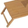 HOMCOM Portable Laptop Desk Notebook Tray PC Bed Table with Drawer Adjustable & Foldable (55L x 35W x 22-32.5H (cm))