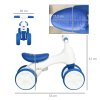 AIYAPLAY Baby Balance Bike, Lightweight First Training Bike, with Anti-Slip Handlebars, Four Wheels, No Pedals, for Ages 18-36 Months - Blue