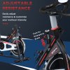 HOMCOM Exercise Bike, Indoor Stationary Bike with 8kg Flywheel, Heart Rate Sensor and LCD Monitor, Cycling Bike for Home, Gym, Office, Cardio Workout - Black