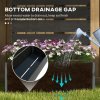 Outsunny Garden Planter with Trellis for Climbing Plants, Vines, Flowers, Freestanding Raised Bed for Garden, Outdoor, Patio, Planter Box with Drainage Gap, 72x38x150cm, Black