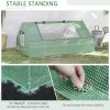 Outsunny 180 x 140 x 80cm Portable Mini Greenhouse, Garden Small Green House with Zipped Windows and Door, Tunnel Planting Shed, Outdoor Flower Planter Warm House, Dark Green