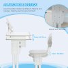 HOMCOM Kids Desk and Chair Set Adjustable Height Study Table Set w/ Drawer, Book Stand, Pen Slot - Grey