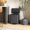 HOMCOM Dual Kitchen Bin, 2 x 20L Double Bin for Recycling and Waste, Fingerprint-proof Pedal Bin with Soft-Close Lid, Removable Inner Buckets