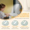 HOMCOM Kids Desk and Chair Set, Height Adjustable Study Desk with USB Lamp, Storage Drawer for Study, Grey and White