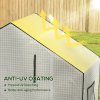 Outsunny Walk-in Greenhouse Cover Replacement with Roll-up Door and Mesh Windows, Reinforced PE Hot House, Cover COVER ONLY, 140 x 73 x 190cm, White