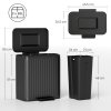 HOMCOM Dual Kitchen Bin, 2 x 20L Double Bin for Recycling and Waste, Fingerprint-proof Pedal Bin with Soft-Close Lid, Removable Inner Buckets
