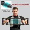 SPORTNOW Chest Expander, Arm Chest Exerciser with 10-50kg Adjustable Spring Resistance, for Home Gym, Office, Travel Workout
