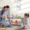 ZONEKIZ Toy Box, Kids Toy Chest with Lid, Safety Hinge, Cute Design - Green