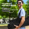 Outsunny Folding Camping Table, 90 x 55 cm Height Adjustable Portable Collapsible Table, 3ft Lightweight Aluminium Rollup Picnic Table with Storage Basket for Outdoor Garden Party BBQ, Black