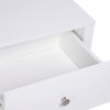 HOMCOM Modern Bedside Table, Nightstand with Drawer Shelf, End Table for Living room, Bedroom White