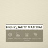 Outsunny Rattan Cushion Covers, Outdoor Seat Cushion Covers, Garden Furniture Covers Replacement - COVER ONLY, Cream White