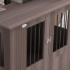PawHut Dog Crate Furniture End Table, Pet Kennel for Medium Large Dogs with Magnetic Door Indoor Animal Cage, Purple, 95 x 55 x 75 cm