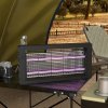 HOMCOM Powerful Fly Zapper with Infrared Light, Hanging/ Freestanding 8W Insect Mosquito Bug Zapper, Fly Killer for Indoor Use, Black