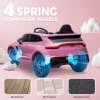 AIYAPLAY Aston Martin DBX Licensed 12V Kids Ride on Car, Kids Electric Car with Remote Control, 4 Suspension Wheels, LED Lights, Music, Horn, Slow Start, for Ages 3-6 Years, Pink