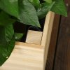 Outsunny Wooden Planters with Trellis for Vine Climbing, Raised Beds for Garden Patio, Outdoor Planter Box for Vegetables, Flowers, Herbs, Distressed Natural Tone