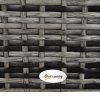 Outsunny Patio PE Rattan Side Table, Square Outdoor Coffee Table w/ Tempered Glass Top, Mixed Grey