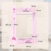 AIYAPLAY Wooden Kids Clothes Rail, Dress Up Rail with Top, Bottom Storage Shelves, for 3 Years+, 70 x 37 x 103cm, Pink