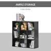 HOMCOM 3-tier 9 Cubes Storage Unit Particle Board Cupboard Bookcase Organiser Home Office Shelves
