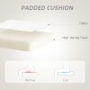 HOMCOM Armless Heart Computer Desk Chair, Teddy Fleece Swivel Office Chair, Makeup Vanity Chair with Height Adjustable, Wheels, for Home Study Bedroom, White