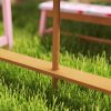 AIYAPLAY Kids Picnic Table, Wooden Children Garden Table and Bench Set with Removable & Foldable Umbrella, Cushions, Storage Boxes, Flamingo Theme Outdoor Furniture for Boys Girls, Pink