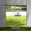 Outsunny Gazebo Side Panels with Windows and Doors, for 3x3(m) or 3x6m Pop Up Gazebo, 2 Pack Sides Replacement, Light Grey