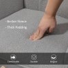 HOMCOM Wingback Rocking Chair for Nursing, Berber Fleece Nursery Glider Rocker, Modern Armchair for Living Room, Light Grey