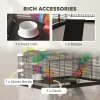 PawHut Hamster Cage, 2 Tier Gerbil Cage with 31cm Deep Tray, Tube System, Water Bottle, Ramp, Feeding Bowl, 58 x 43 x 57cm, Multicoloured