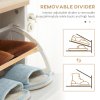 HOMCOM Narrow Shoe Cabinet, Slim Shoe Storage Cabinet with 3 Flip Drawers and Adjustable Shelves, 12 Pair of Shoes Organizer for Hallway, Entryway