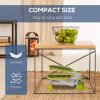HOMCOM Portable Mini Stepper, Steppers for Exercise Workout with LCD Display Monitor, Anti-skid Foot Pedals for Home Gym Office, Yellow