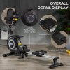 HOMCOM Folding Rowing Machine, 8-Level Magnetic Rower Machine with LCD Monitor, Wheels and Aluminium Railway, for Home Gym Cardio Training