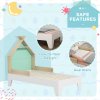 AIYAPLAY Toddler Bed Frame, Kids Bedroom Furniture, Treehouse Style Single Bed Frame with Safety Guardrails, 144L x 74W x 110Hcm, for Ages 3-8 Years, Green
