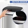 HOMCOM Stainless Steel Kitchen Sensor Dustbin Automatic Touchless Rubbish Garbage Waste Bin Silver