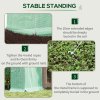 Outsunny Tomato Greenhouse Walk-in Garden Greenhouse with Pent Roof, Roll-up Door, Mesh Window for Plants Flowers Herbs Grow, 200 x 76 x 168 cm, Green