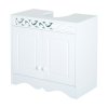 HOMCOM Bathroom Under Sink Storage Cabinet 2 Door Wooden Cupboard Vanity Units