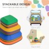 AIYAPLAY Balance Stepping Stones for Kids, 11-Piece Non-Slip Stackable River Stones, Obstacle Courses for Balance and Motor Skills, Indoor Outdoor Sensory Toy Gift for Ages 3-8 Years
