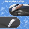 PawHut Cooling Raised Dog Bed, Elevated Pet Bed with Breathable Mesh, UV Protection Canopy, Foot Pads, for Indoor Outdoor, Mini, Small Dog, 61 x 46 x 63cm - Dark Blue