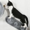 PawHut 4PCs Wall Mounted Cat Tree, Cat Wall Furniture with Platforms, Steps, Scratching Post, Perch, Cat House for Indoor Cats - Grey