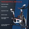 HOMCOM Exercise Bike, Indoor Stationary Bike with 8kg Flywheel, Heart Rate Sensor and LCD Monitor, Cycling Bike for Home, Gym, Office, Cardio Workout - Black