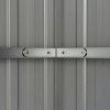Outsunny 11 x 5.6ft Galvanised Steel Garden Shed, Metal Shed, Garden Storage Shed with Lockable Doors and Gloves for Outdoor Patio, Garden, Grey