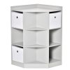 HOMCOM Kids Bookcase, 3 Tier Toy Organiser Storage Unit BookShelf with 3 Non-woven Fabric Drawers, Anti-tip Device, for Bedroom, Children