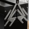 DURHAND Metal Tool Box 3 Tier 5 Tray Professional Portable Storage Cabinet Workshop Cantilever Toolbox with Carry Handle, 45cmx20cmx34.5cm, Black